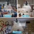 thumbnail image 2 of Yeacher 4-Pack LED Garage Lights-Mini Ceiling Lights with 5 Adjustable Panels Deformable Fan Lamp Celling, 2 of 7