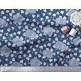 thumbnail image 2 of Soimoi Rayon Fabric Cute Elephant Kids Print Sewing Fabric Yard 56 Inch Wide, 2 of 3