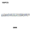 thumbnail image 4 of 100 Pieces Rhinestone Rondelles with Big Holes Charm Spacer Beads Jewelry Crystal Multi-colors Loose Bead for DIY Necklace White AB, 4 of 8