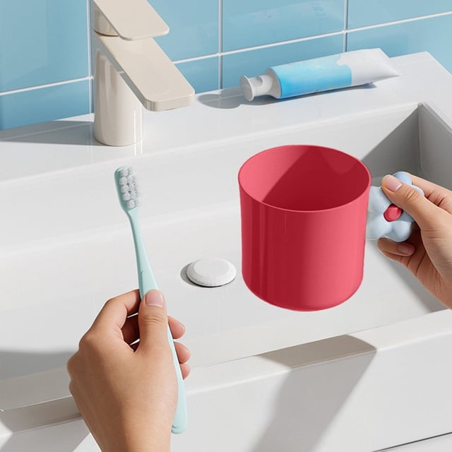 Cute Flower Mouthwash Cup Plastic Toothbrush Rinse Cup For Home