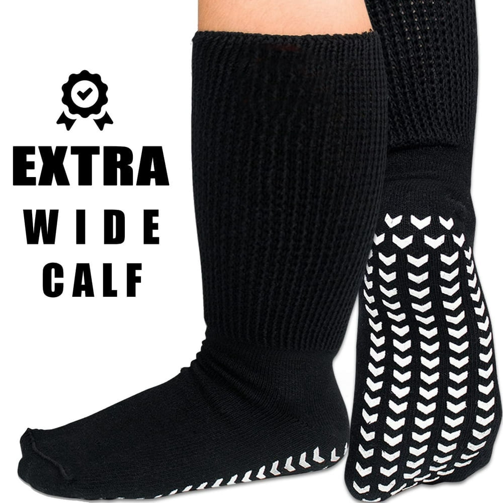 Extra Wide Socks for Swollen Feet Diabetic Edema Socks Hospital Socks ...
