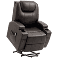 thumbnail image 1 of HOMCOM Fauteuil Inclinable Releveur avec Télécommande, Brun, 1 of 9