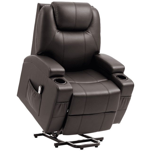HOMCOM Fauteuil Inclinable Releveur avec Télécommande, Brun