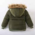 thumbnail image 4 of WEIYLL Hauts pour Garçons Enfants Hiver à Capuche Manteaux Verts Chauds, 4 of 7