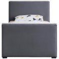 thumbnail image 3 of Meridian Furniture Lit Jumeau en Velours Gris, 3 of 6