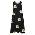 thumbnail image 4 of Économies d'Été kcavykas Robes d'Été Grande Taille pour Femmes 2024, Robe d'Été Décontractée pour Femmes à Imprimé Sans Manches à Col Rond avec Poches en Liquidation, 4 of 5