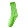 thumbnail image 1 of XIAQUJ Womens Socks Solid Color Socks Colorful Lightweight Cotton Pile Socks Socks Socks Green One Size, 1 of 3