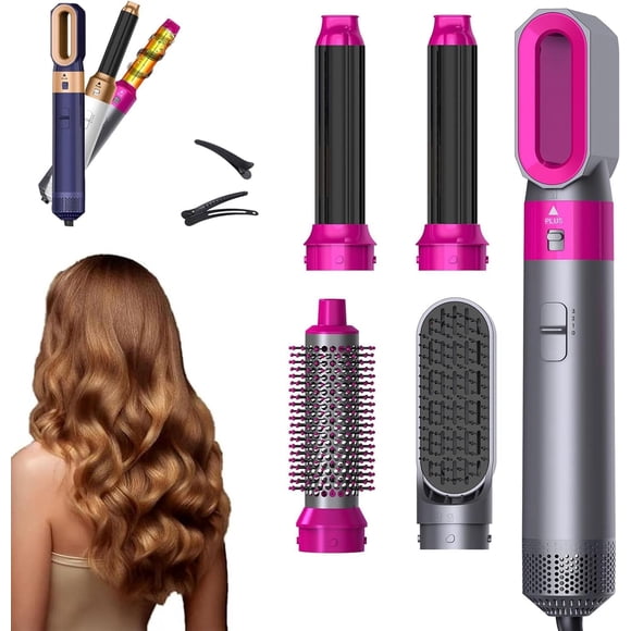 Styler Styler Styler, Magicstyler Magic à Air 4-en-1, Brosse Fer à Friser Fer à Friser Styler à Air Enveloppant, Enrouleurs à Enroulement Automatique, Styler Multi-Cheveux pour une Coiffure Rapide (Gris Violet)