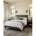thumbnail image 3 of Aykah Dora Upholstered Queen Platform Bed Frame with Tufted Headboard and Wood Slats, No Box Spring Needed, 3 of 10