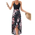 thumbnail image 2 of Mode Casual V-Cou Sans Manches Sangle Ouverte Robe d'Impression Sexy, 2 of 5