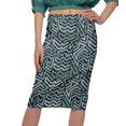 thumbnail image 4 of Moomaya Jupe en Poly Spandex Jupe Crayon Imprimée Grande Taille Tenue d'Été Vêtements, 4 of 6