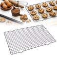 thumbnail image 1 of Oleegame 1PC Spoon And Lid Rest 1PCS Racks For Cooking And Baking 10" X 16"Heavy Duty Stainless Wire Rack For Baking Grilling Roasting Oven & Dishwasher Fits Half Sheet Pan Black, 1 of 6