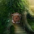 thumbnail image 2 of Miniature Fairy Door Hobbit Pixie Elf Tree Garden Gnome Decor FAST Ornament, 2 of 9