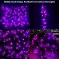 thumbnail image 3 of LED Christmas Net Lights Outdoor Decorations for Bushes 96 LED 5ftx5ft Connectable Green Wire Net Christmas Lights for Outdoor Yard Mesh Shrub Tree Holiday Decor,purple,5ftx5ft, 3 of 7