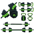 thumbnail image 1 of 4-in-1 Adjustable Dumbbell Set for Home Gym – Multi-Functional Free Weights Equipment for Strength Training and Body Building – Use as Dumbbells, Barbell, Kettlebells, or Push Up Stand – 30kg/66lbs, 1 of 7