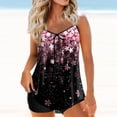 thumbnail image 4 of QIPOPIQ Tankini pour Femmes Maillots de Bain Conservateurs Imprimé à Bretelles Croisées dans le Dos Ensemble Deux Pièces Maillots de Bain Robe de Bain Maillot de Bain Deux Pièces Liquidation d'Été, 4 of 4