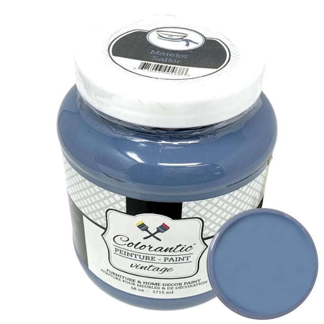 Colorantic | SAILOR Chalk Paint Based for Furniture DIY - MEDIUM BLUE-GREY - 58 oz