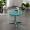 thumbnail image 3 of Afuera Living Table d'Appoint de Patio Contemporain en Métal, Bleu Pastel, 3 of 6