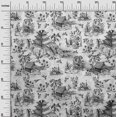thumbnail image 3 of oneOone Cotton Poplin Black Fabric Asian Japanese Pattern Sewing Material Print Fabric By The Yard 56 Inch Wide, 3 of 4