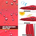 thumbnail image 2 of Costway Parasol Déporté de Patio 11 Pieds Rotation à 360 Degrés Inclinaison Extérieure avec Base Bourgogne, 2 of 8