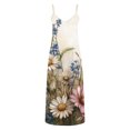 thumbnail image 5 of Ovzne Robes d'Été pour Femmes Robe Femmes Robes d'Été pour Femmes Robe Imprimée Sans Manches Col Rond Robe Décontractée Robes Grande Taille Robe Imprimée Liquidation, 5 of 5