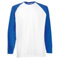 thumbnail image 1 of Fruit Of The Loom Mens Long Sleeve Baseball T-Shirt, 1 of 2