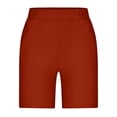 thumbnail image 4 of jovati Shorts Grande Taille pour Femmes Shorts en Sergé Extensible pour Femmes Grande Taille Taille Fine à Enfiler Coupe Régulière Shorts de Randonnée Été Décontractés avec Poches Shorts Grande Taille pour Femmes Shorts pour Femmes Grande Taille, 4 of 10