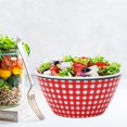 thumbnail image 3 of 148x72mm Beau Modèle Alimentaire Bol Salade Récipient Vaisselle pour la Maison RestaurantRed Plaid, 3 of 6