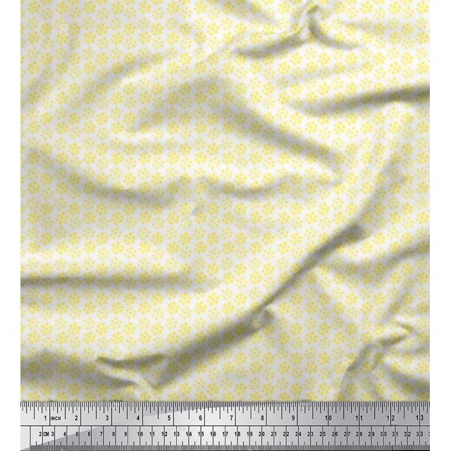 Soimoi Polyester Crepe Fabric Floral Shirting Print Fabric by Yard 52 Inch Wide