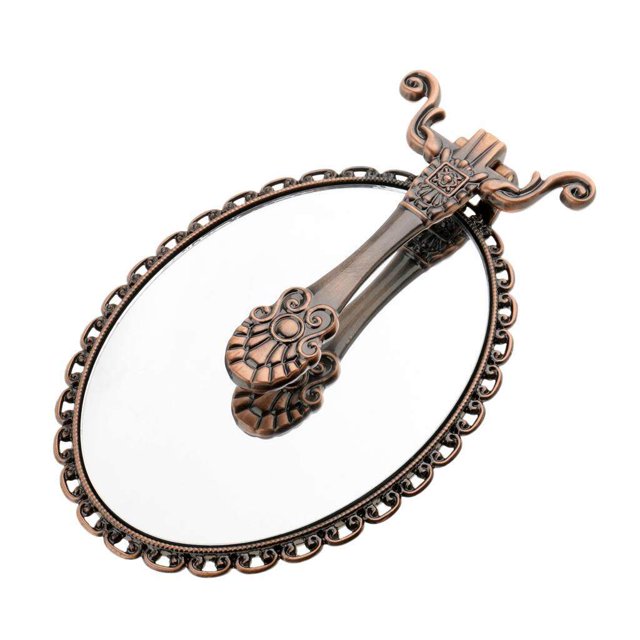 Maoww Vintage Antique Handheld Foldable Cosmetic Makeup Compact Hand Mirror Small