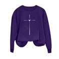 thumbnail image 5 of Yuyuzo Chandails en Molleton pour Femmes Décontractés Saint-Valentin Manches Longues Col Rond Ample Ajusté Mince Chandail Tops, 5 of 5