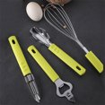 thumbnail image 1 of Oleegame 1PC Kitchen Utensils Set Household Kitchen Gadgets 4 Set Stainless Steel Egg Beater Paring Lifting Dish Fish Scale S Yellow, 1 of 7