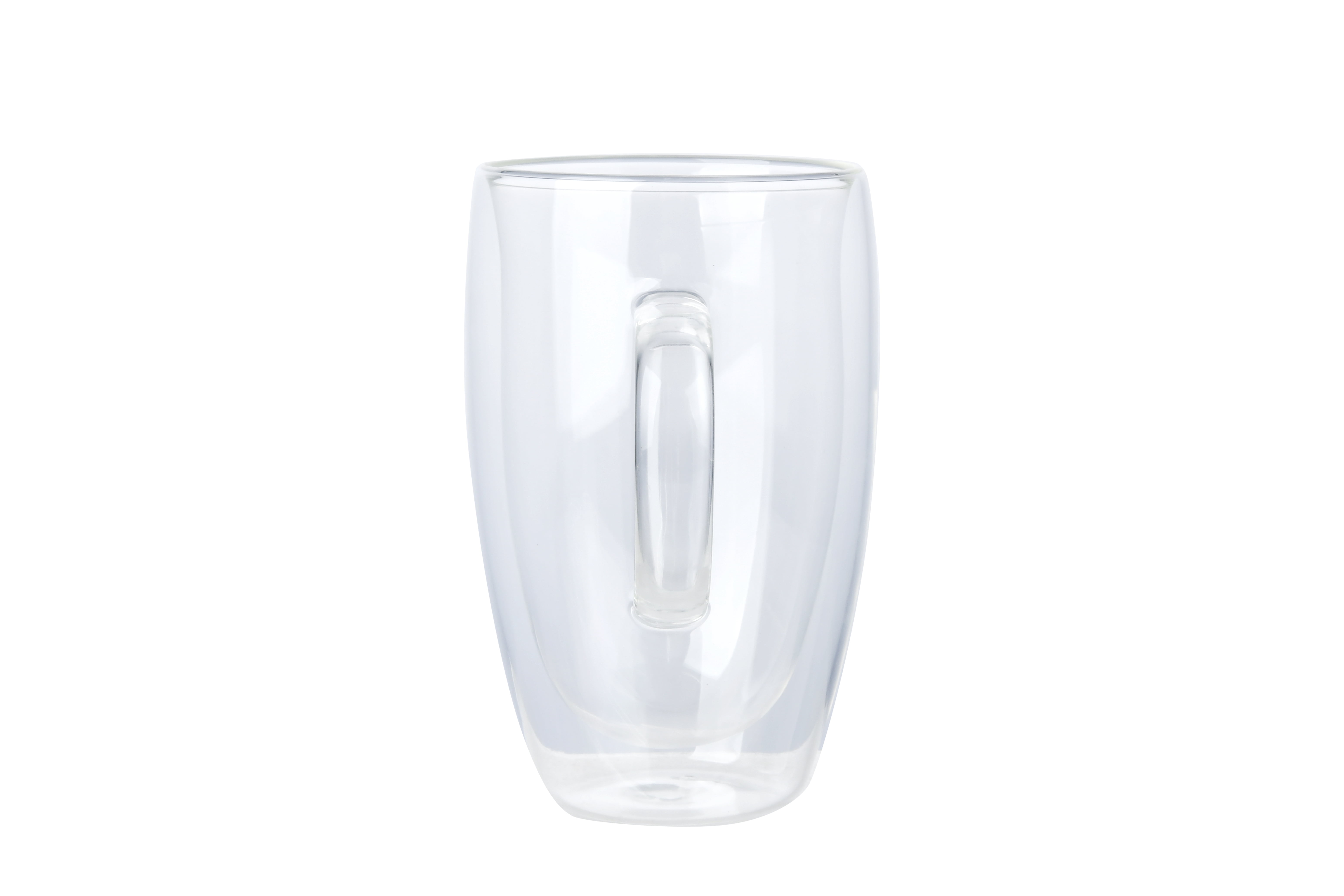 Mainstays Double Wall Clear Glass Mug 15oz, 1 Piece