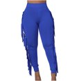 thumbnail image 1 of Birdeem Womens Sexy Tight Solid Color Fringed Bandage Trousers, 1 of 9