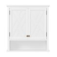 thumbnail image 2 of Coventry Wall Mounted White Wood Bath Storage Cabinet with Open Shelf, 2 of 9