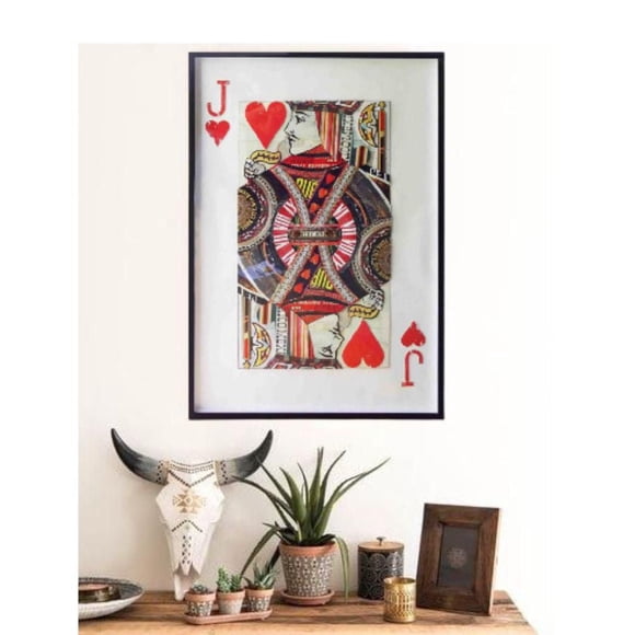 Décoration murale – « Jouet de cœur rouge » (147,3 cm de hauteur x 101,6 cm de largeur x 4,1 cm de profondeur), design audacieux et dynamique avec des détails complexes, impre