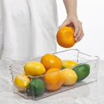 thumbnail image 3 of Refrigerator Organizer Bins - 1Pcs Clear Plastic Bins For Fridge, Freezer, Kitchen Cabinet, Pantry Organization, Bpa Free Fridge Organizer, 12.5" Long, Clear, 3 of 7