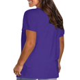 thumbnail image 4 of AherBiu Hauts Grande Taille pour Femmes T-Shirt à Manches Courtes Col Ras du Cou Été Décontracté Confortable T-Shirts Basiques, 4 of 4