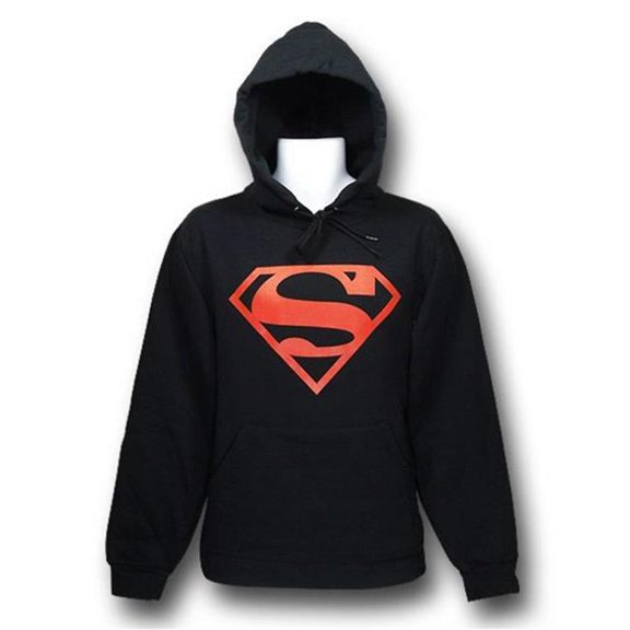 Superman hoodsupboyL Superboy Red Outline Mens Hoodie - Large