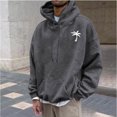thumbnail image 2 of QIPOPIQ Men's Graphic Print Long Sleeve Drawstring Hoodie Pullover Sweatshirt Clearance, 2 of 4