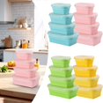 thumbnail image 1 of Food Storage Containers Basdi 4-Pc Silicone Storage Container Set - Microwave & Freezer Safe Food Savers | Airtight Lids, Stackable, Ideal for Meal Prep and Kitchen Organization, Microwave Safe Boxes, 1 of 10