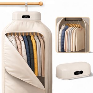 Séchoir portatif, 700W sécheuse pliable pour vêtements avec minuterie, Pas d'assemblage requis, Sècheuse compacte tranquille pour appartement, RV, Dortoir, Voyages & Petits espaces