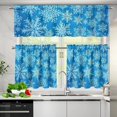 thumbnail image 2 of Snowflake Kitchen Curtains 3 Pcs Short Farmhouse Kitchen Curtains and Valances Set Bathroom Window Curtains, 2 of 5