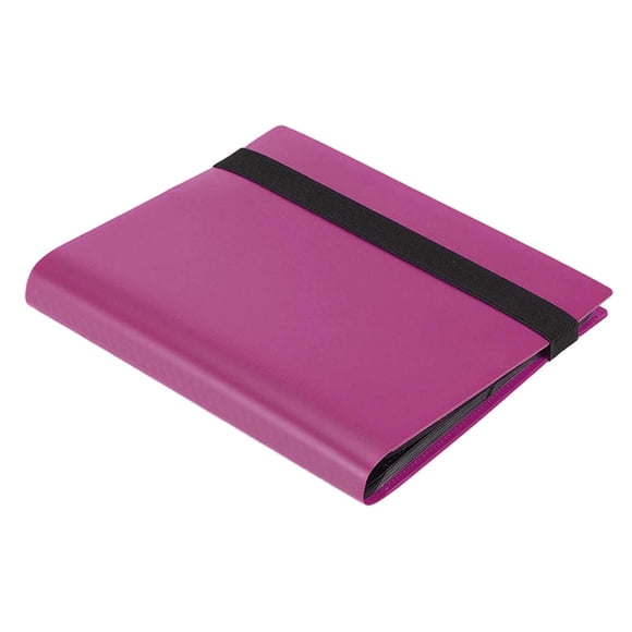 tredstone Trading Cards Album Binder Band Closure blue 20 Storage Portable Card Sheets Case light pink 21x17.5cm