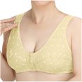 thumbnail image 1 of Timegard Wirefree Bras for Women Print Front Closure Button Breathable Comfort Seniors Bras with Support, 1 of 7