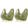 thumbnail image 1 of Yuyuzo Front Closure Bras for Women Plus Size 2 Pack Full Support Wireless Comfortable Everyday Bra, 1 of 3