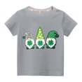 thumbnail image 1 of vdgthytj Enfants Garçons Filles T-Shirts de la Saint-Patrick Trèfle Graphique Col Rond Manches Courtes Hauts d'Été Blouse, 1 of 3