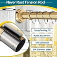 thumbnail image 2 of Gold Shower Curtain Rod 36-68 Inch(3-5.6ft) Never Rust No Drilling Spring Tension Shower Rod, Adjustable Curtain Rod for Bathroom Window Closet, 2 of 11