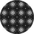 thumbnail image 1 of Ahgly Company Tapis de Zone Ronds d'Intérieur Lavables à la Machine, Transitionnels, Noir Nuit, 8 Pieds Rond, 1 of 7
