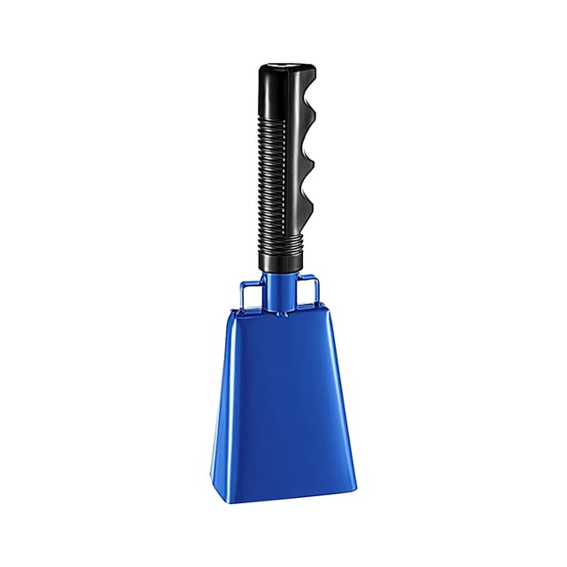 Blue Cowbell For Sporting Events Graduation Celebration Party Noise Maker Decorative Metal Bell For Outdoor Indoor Use 0.18 Lb